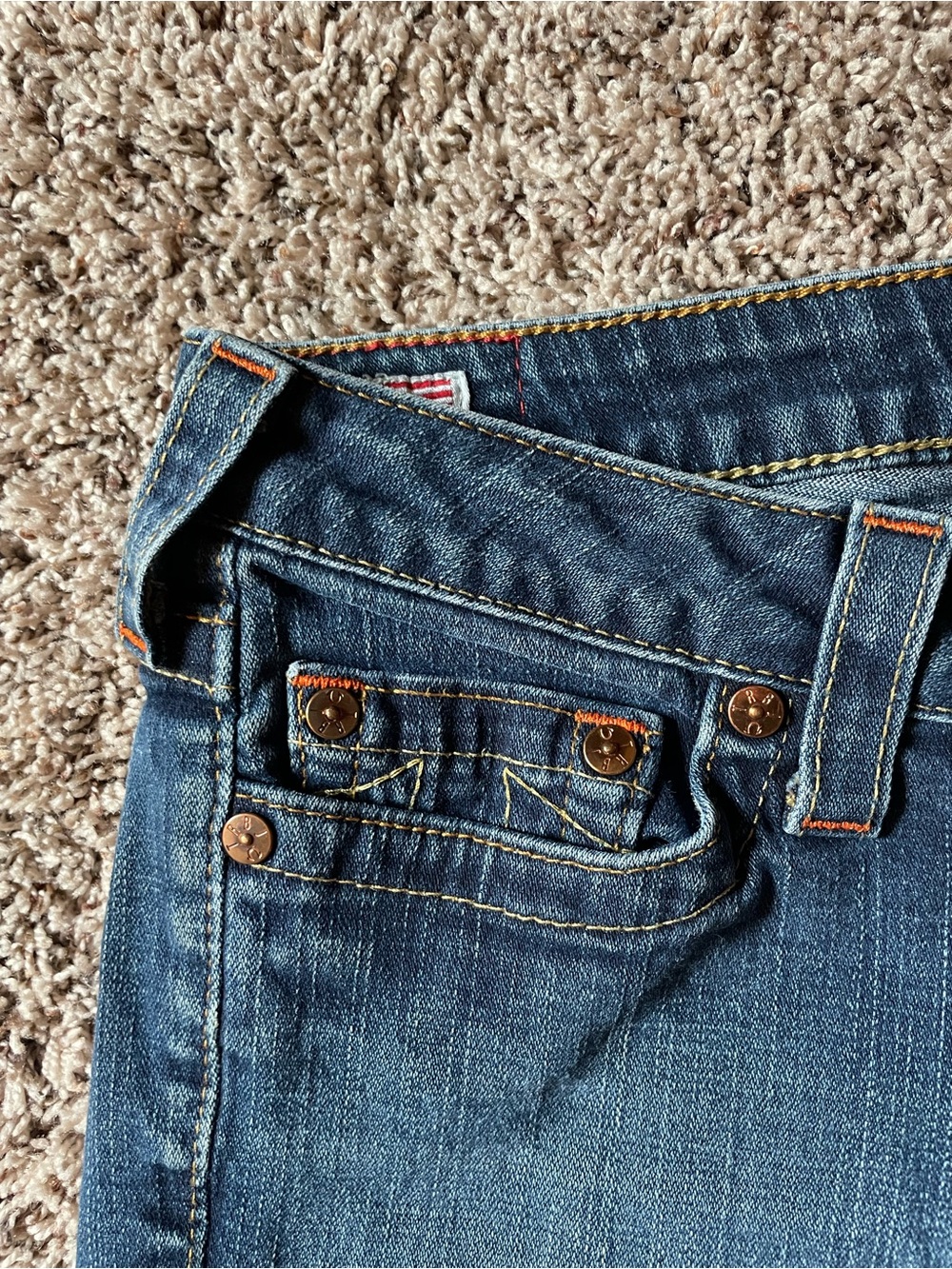True Religion Lizzy Capri Cropped Jeans Style 102J58 Women’s Size 30 Made in USA - Picture 3 of 9